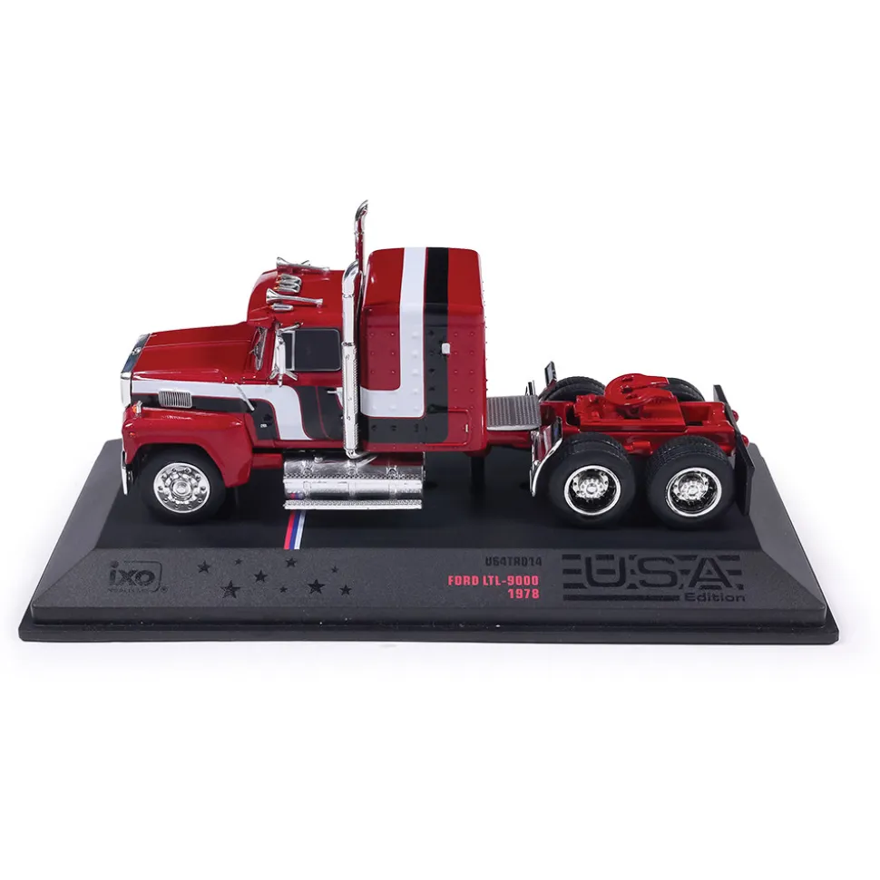 1978 Ford LTL-9000 - Black, Red & White 1:64 Scale Diecast Model Truck by IXO Models