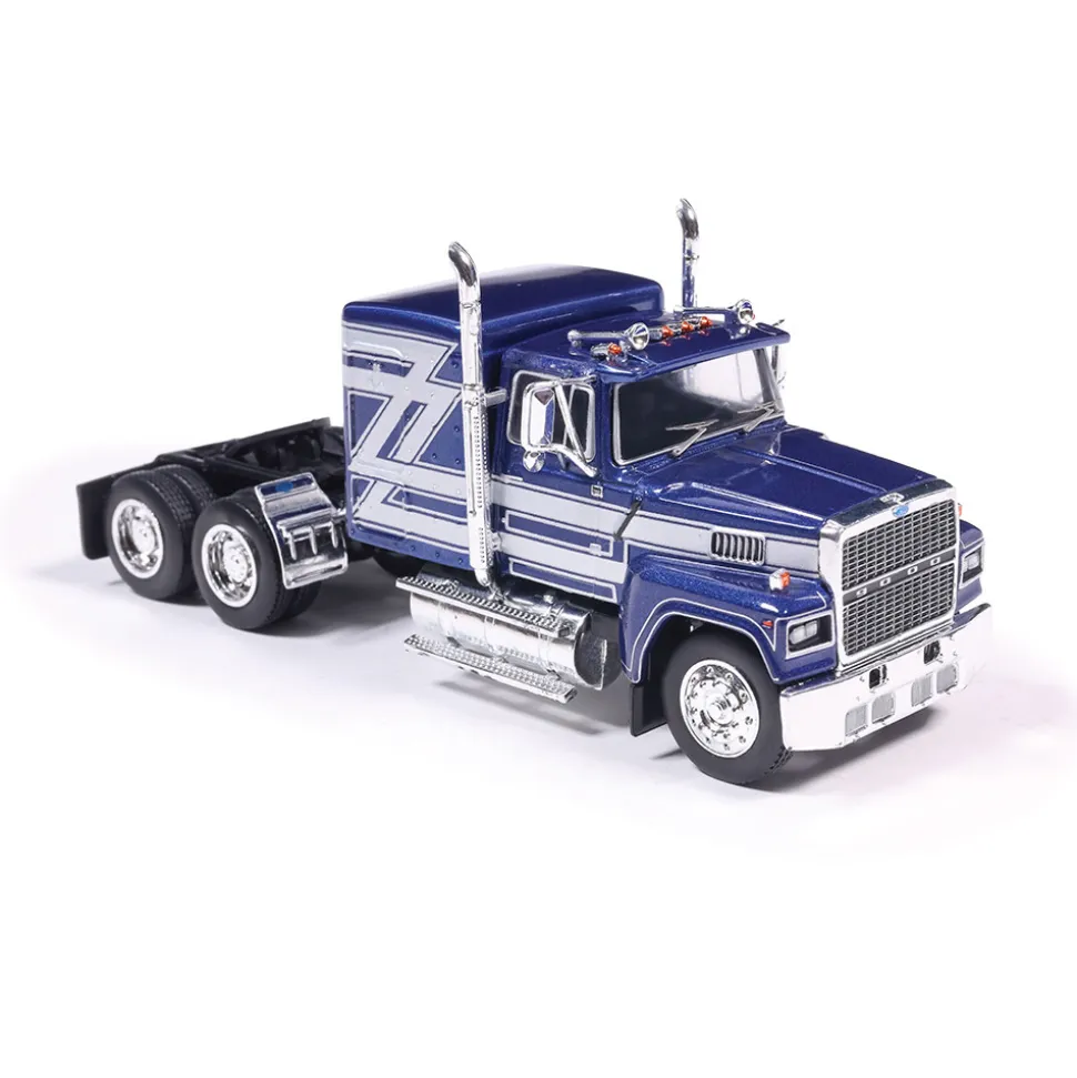 1978 Ford LTL-9000 - Blue and Silver 1:64 Scale Diecast Model Truck by IXO Models
