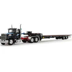 Ford LTL 9000 Day Cab & Landoll 440B-50CA Traveling Axle Trailer - Cappello Transport 1:64 Scale Diecast Model Truck by Diecast Promotions