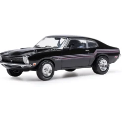 1974 Ford Maverick - Black with stripes 1:43 Scale Diecast Model Car by IXO Models