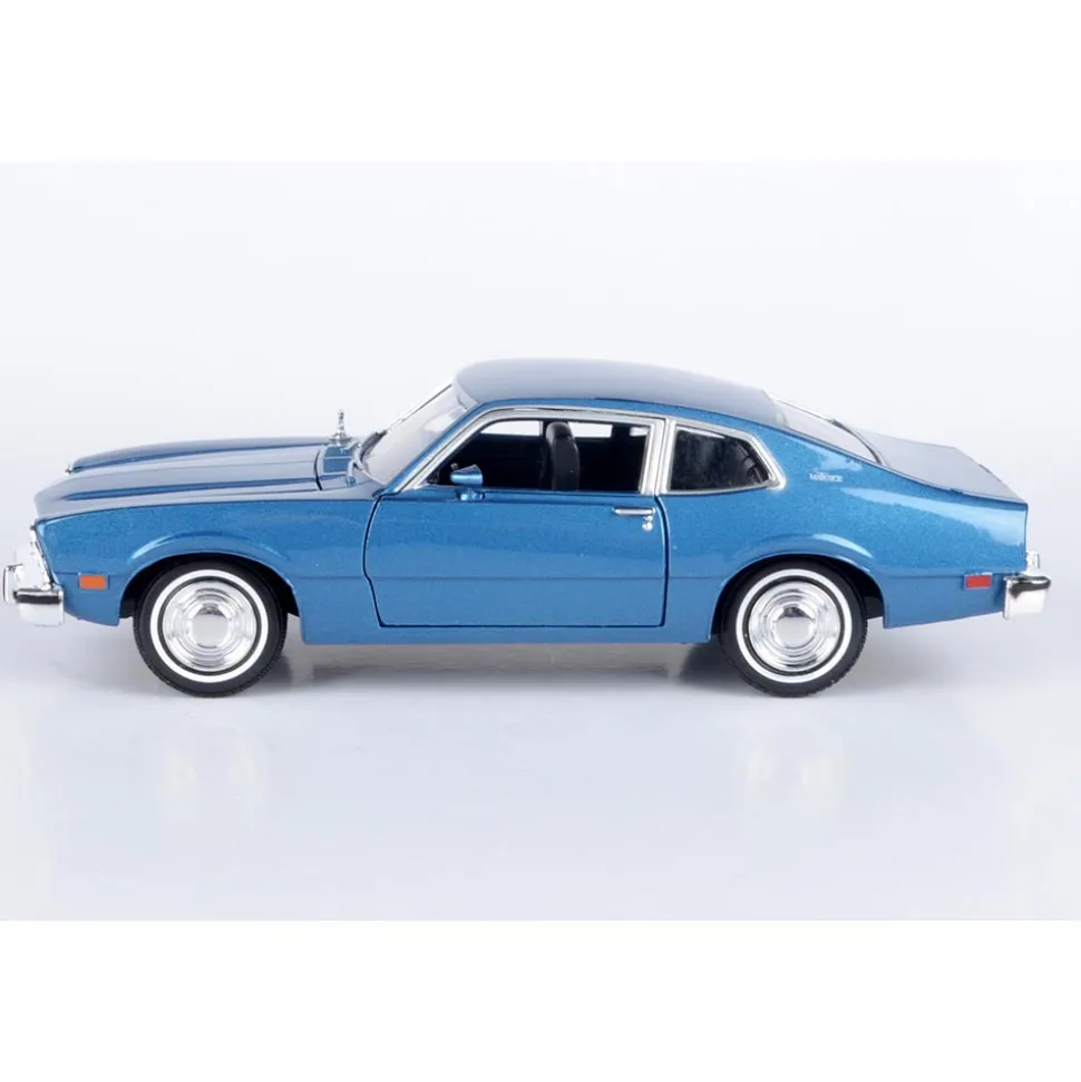 1974 Ford Maverick - Blue 1:24 Scale Diecast Model Car by Motormax