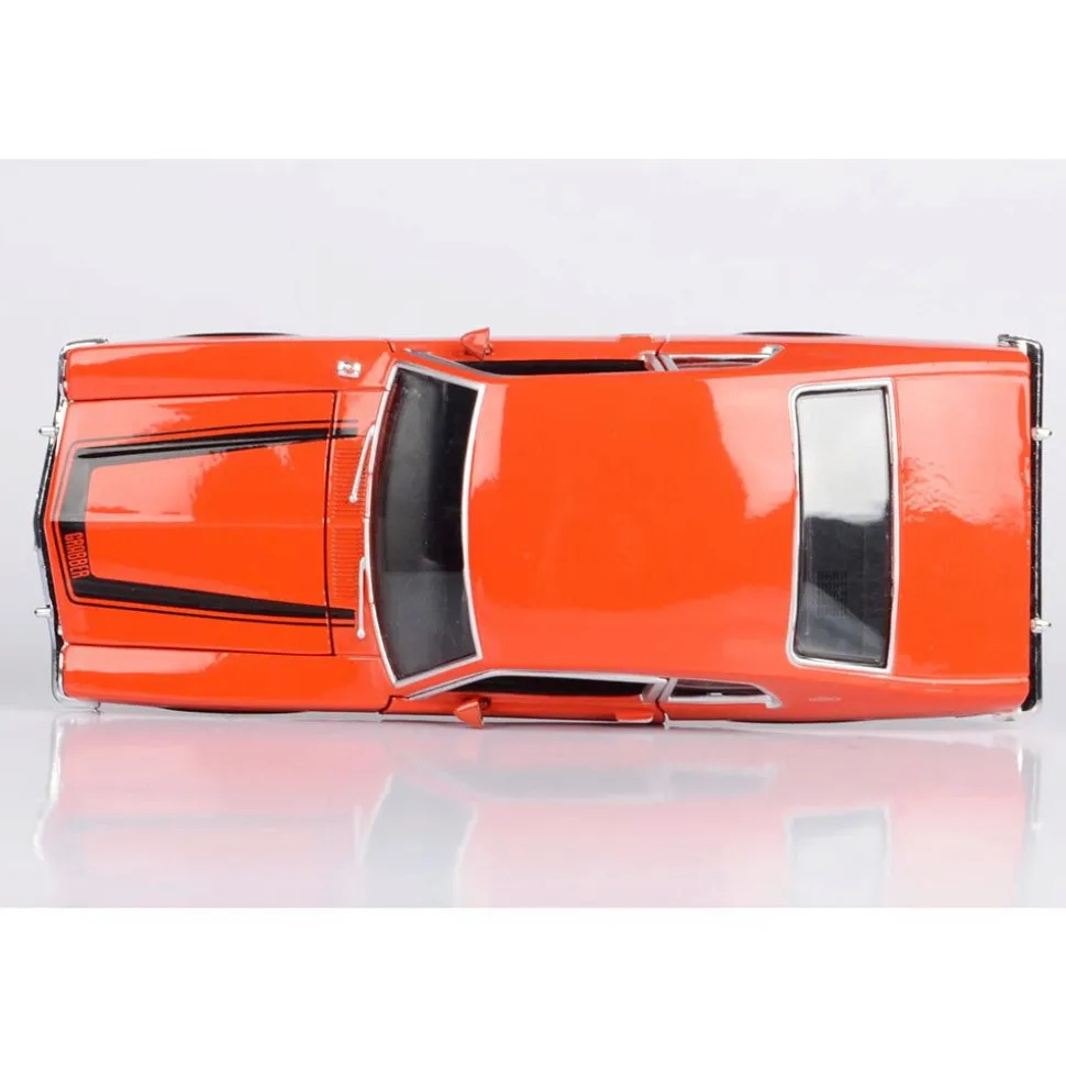 1974 Ford Maverick Grabber - Orange & Black 1:24 Scale Diecast Model Car by Motormax