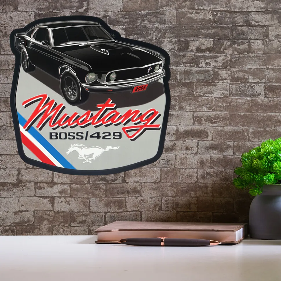 Ford Mustang Boss 429 Embossed Metal Sign Metal Sign by Open Roads