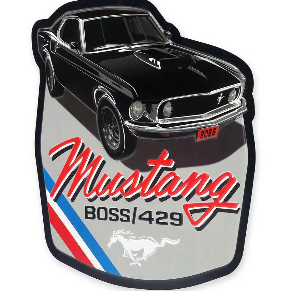 Ford Mustang Boss 429 Embossed Metal Sign Metal Sign by Open Roads