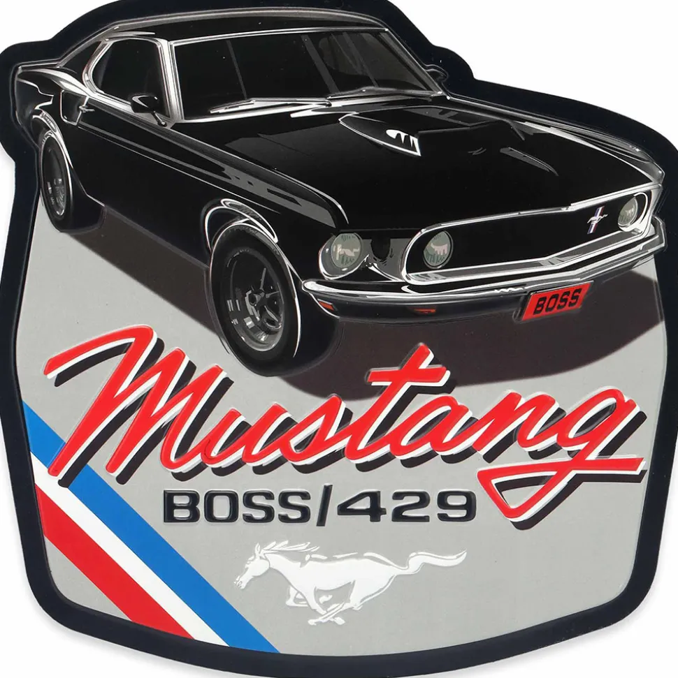 Ford Mustang Boss 429 Embossed Metal Sign Metal Sign by Open Roads
