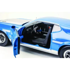 1971 Ford Mustang BOSS 351 - Grabber Blue 1:18 Scale Diecast Model Car by Sunstar