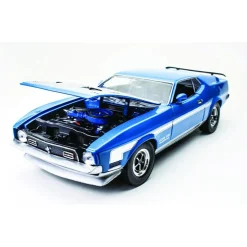 1971 Ford Mustang BOSS 351 - Grabber Blue 1:18 Scale Diecast Model Car by Sunstar