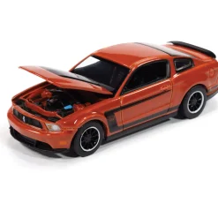 2012 Ford Mustang Boss 302 - Orange 1:64 Scale Diecast Model Car by Auto World