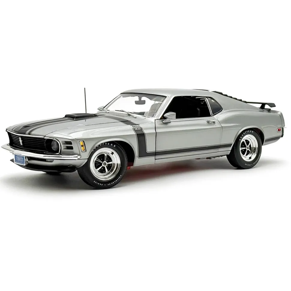 1970 Ford Mustang Boss 302 - Silver - Special Order 1:18 Scale Diecast Model Car by Acme