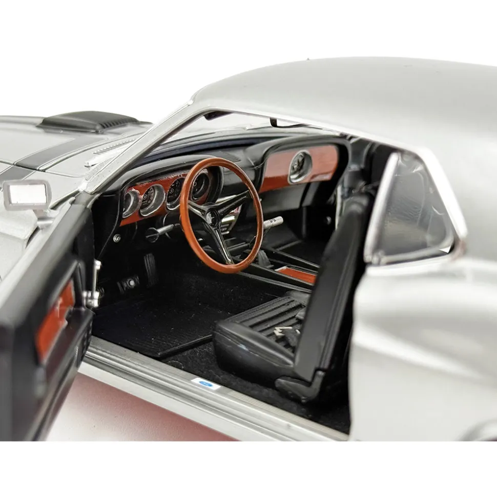 1970 Ford Mustang Boss 302 - Silver - Special Order 1:18 Scale Diecast Model Car by Acme