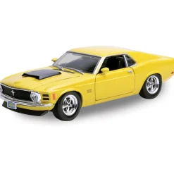 1970 Ford Mustang Boss 429-Yellow 1:24 Scale Diecast Model Car by Motormax