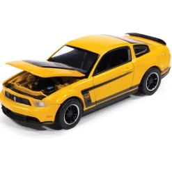 2012 Ford Mustang Boss 302 - Yellow 1:64 Scale Diecast Model Car by Auto World