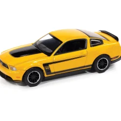 2012 Ford Mustang Boss 302 - Yellow 1:64 Scale Diecast Model Car by Auto World