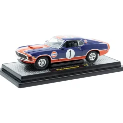 1970 Ford Mustang Custom - GULF Edition B 1:24 Scale Diecast Model Car by M2 Machines