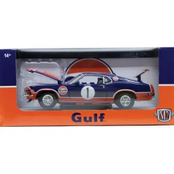 1970 Ford Mustang Custom - GULF Edition B 1:24 Scale Diecast Model Car by M2 Machines