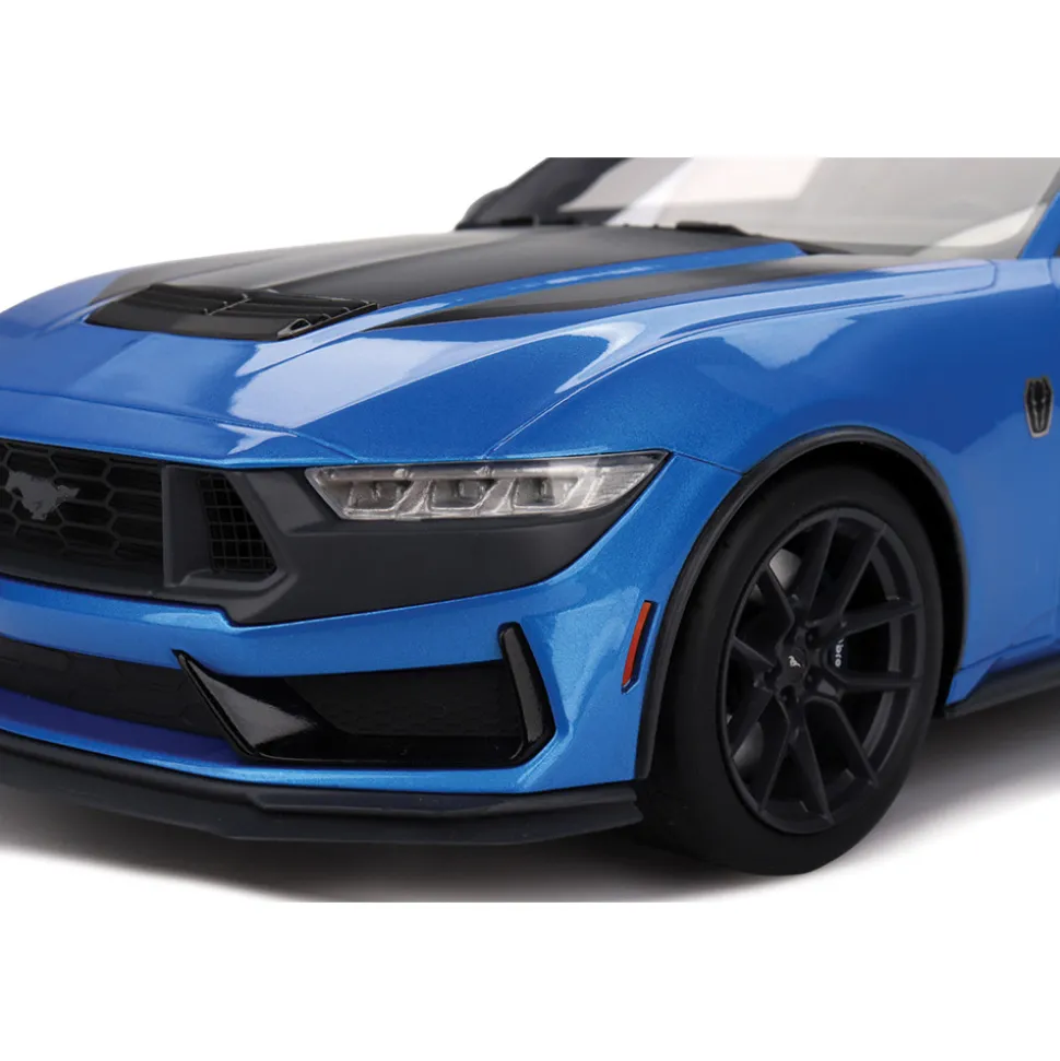 2024 Ford Mustang Dark Horse - Grabber Blue 1:18 Scale Cast Resin Model Car by Top Speed