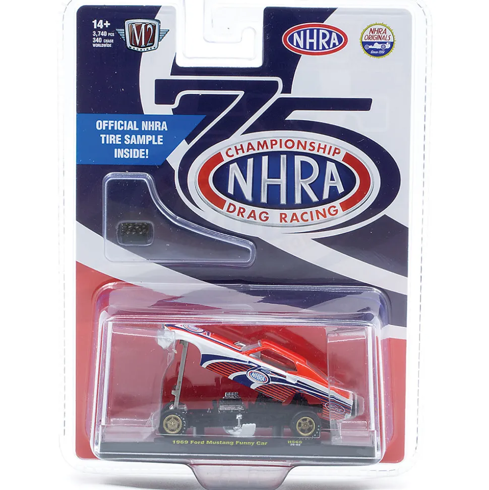 1969 Ford Mustang Funny Car NHRA 75th Anniversary Edition 1:64 Scale by M2 Machines