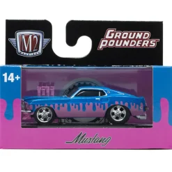 1969 Ford Mustang GT - Blue 1:64 Scale Diecast Model Car by M2 Machines