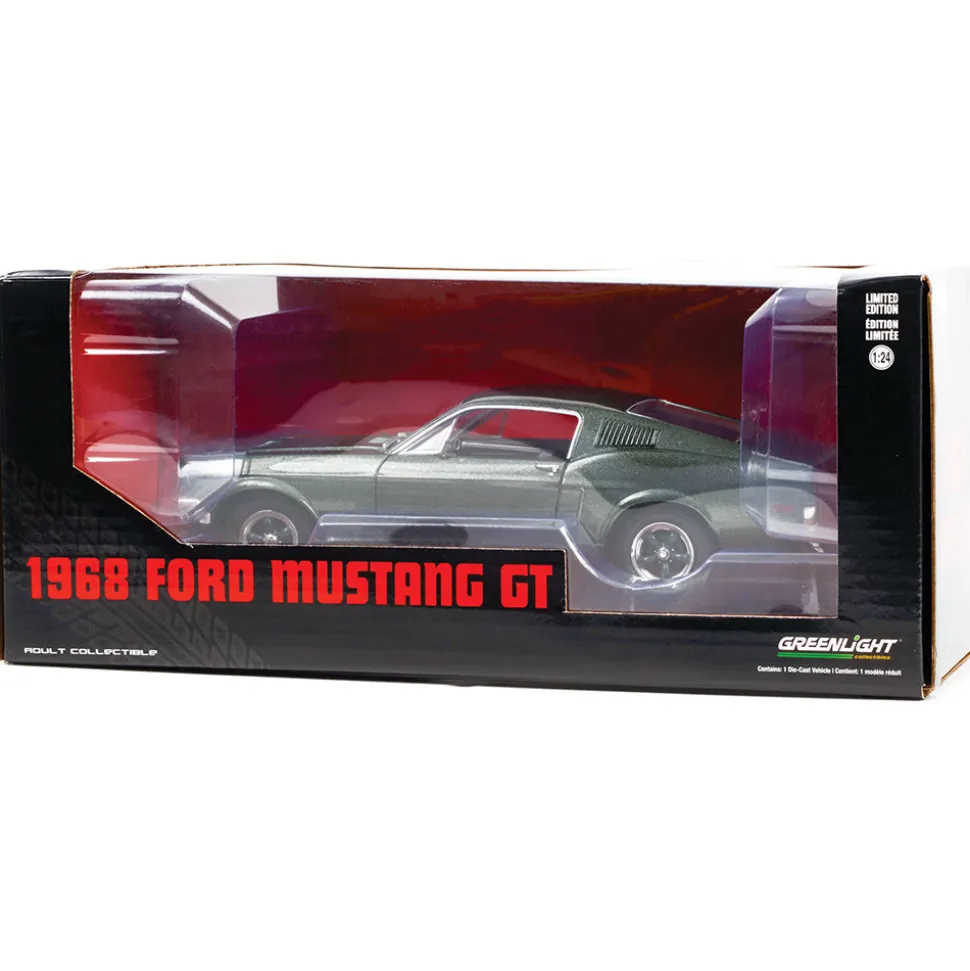 1968 Ford Mustang GT Fastback - Highland Green 1:24 Scale Diecast Model Car by Greenlight