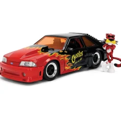 1989 Ford Mustang GT w/Chester Cheetah - Flaming Hot Cheetos 1:24 Scale Diecast Model Car by Jada Toys