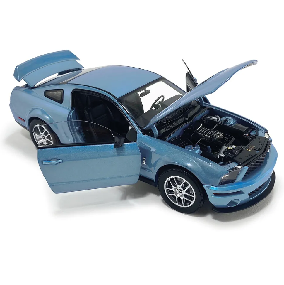 2007 Ford Mustang G.T. 500 - Windveil Blue 1:18 Scale Diecast Model Car by Shelby Collectibles