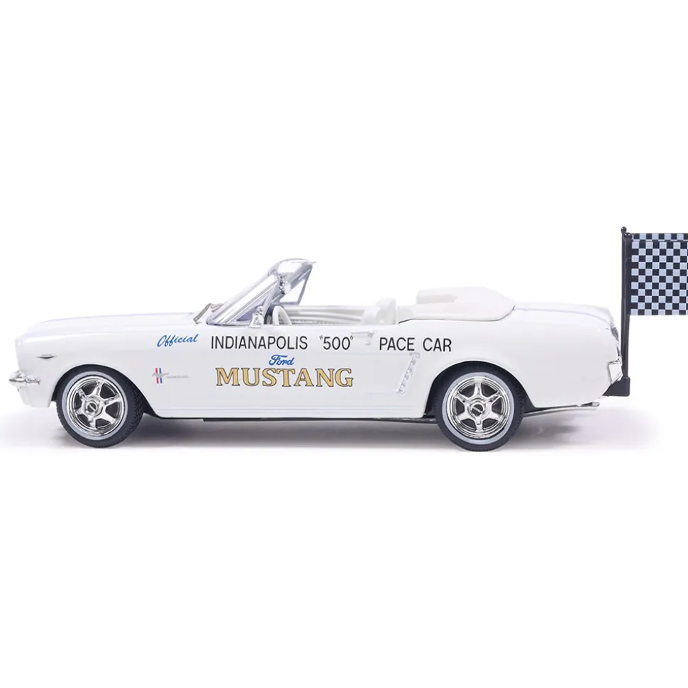 1964 1/2 Ford Mustang Indianapolis 500 Pace Car - White 1:43 Scale Diecast Model Car by IXO Models