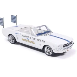 1964 1/2 Ford Mustang Indianapolis 500 Pace Car - White 1:43 Scale Diecast Model Car by IXO Models
