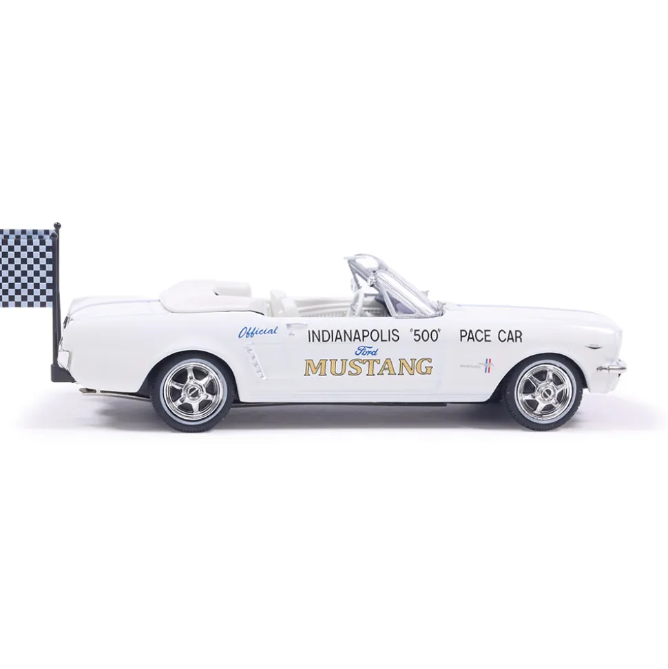 1964 1/2 Ford Mustang Indianapolis 500 Pace Car - White 1:43 Scale Diecast Model Car by IXO Models