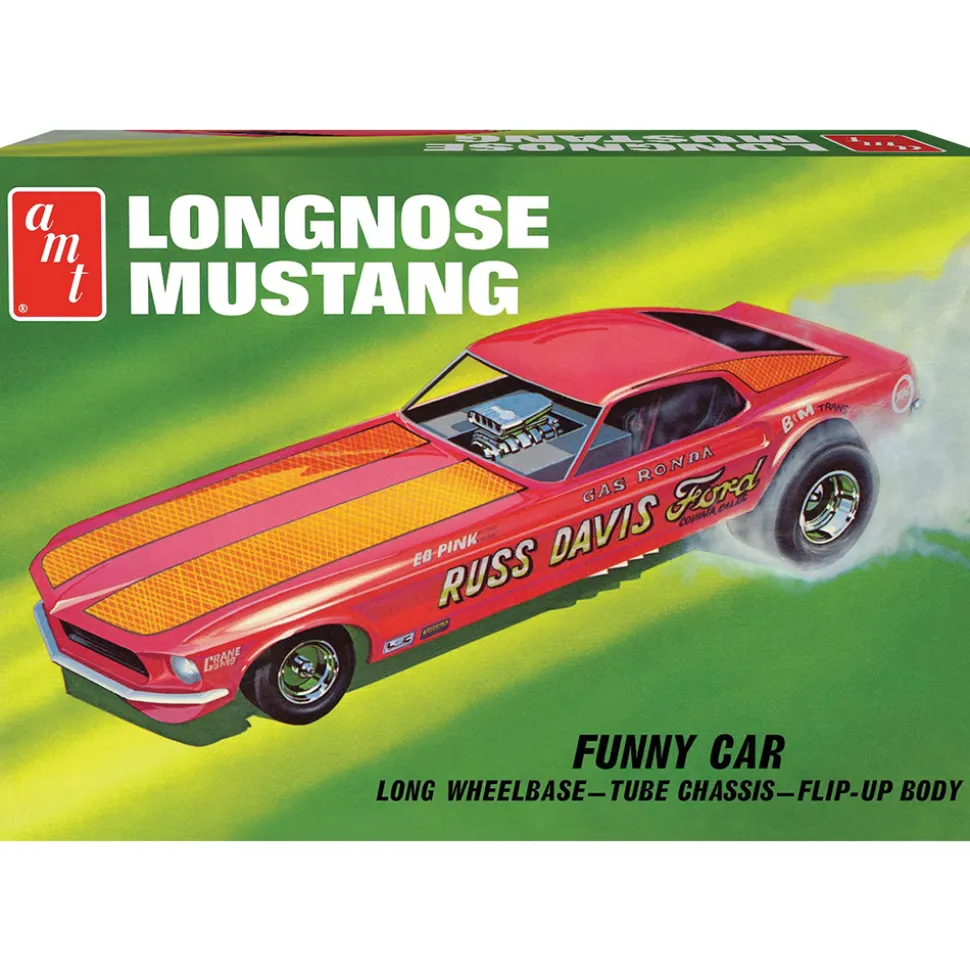 1969 Ford Mustang Long Nose Funny Car "Gas Ronda" 1:25 Scale Plastic Model Kit by AMT
