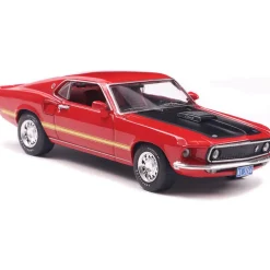 1969 Ford Mustang Mach 1 - Calypso Coral 1:43 Scale Diecast Model Car by IXO Models