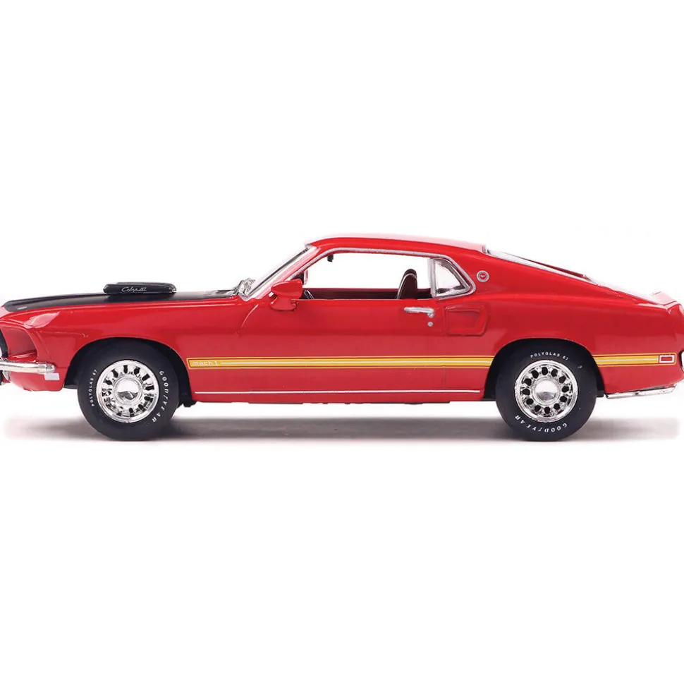 1969 Ford Mustang Mach 1 - Calypso Coral 1:43 Scale Diecast Model Car by IXO Models