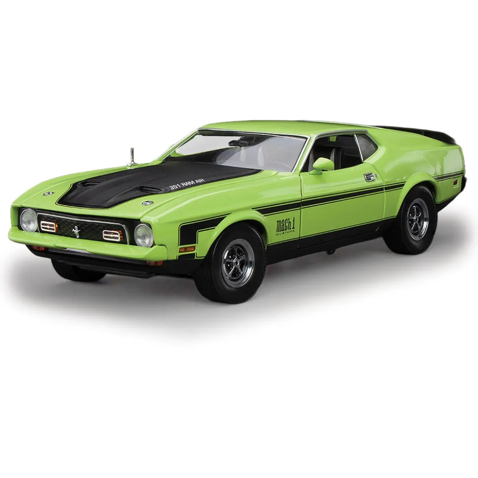 1971 Ford Mustang MACH 1 - Grabber Lime 1:18 Scale Diecast Model Car by Sunstar
