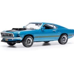 1969 Ford Mustang Mach 1 - Metallic Blue 1:43 Scale Diecast Model Car by IXO Models