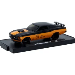 1970 Ford Mustang Mach 1 428 - Orange & Black 1:64 Scale Diecast Model Car by M2 Machines