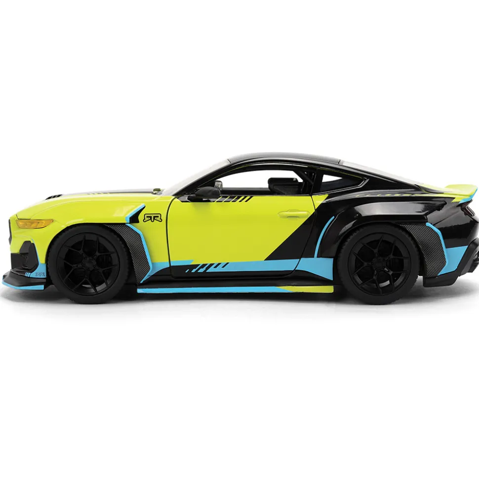 2024 Ford Mustang RTR - Hyperspec Yellow 1:24 Scale Diecast Model Car by Jada Toys