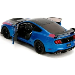 2020 Ford Mustang Shelby G.T.500 - Pink Slips Metallic Blue 1:18 Scale Diecast Model Car by Pink Slips