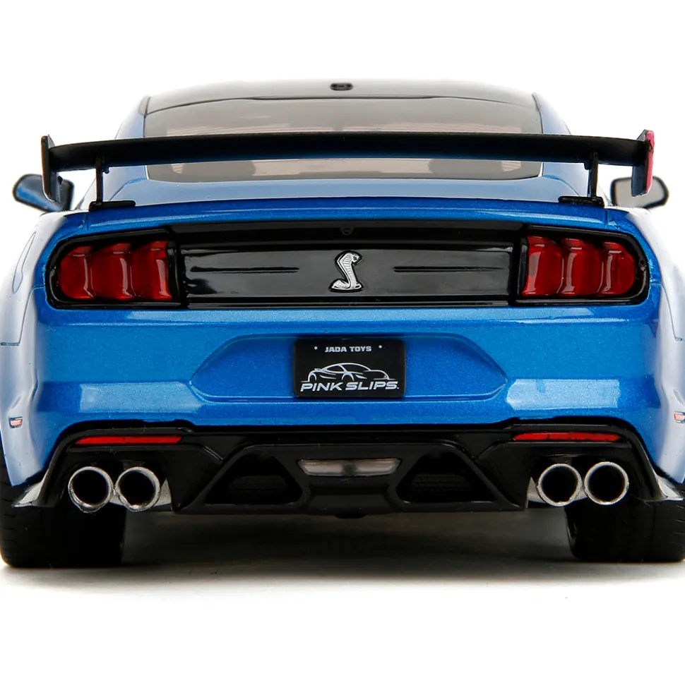 2020 Ford Mustang Shelby G.T.500 - Pink Slips Metallic Blue 1:18 Scale Diecast Model Car by Pink Slips