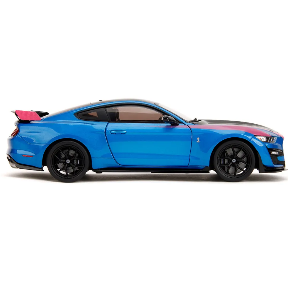 2020 Ford Mustang Shelby G.T.500 - Pink Slips Metallic Blue 1:18 Scale Diecast Model Car by Pink Slips