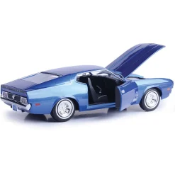1971 Ford Mustang Sportsroof - Metallic Blue 1:24 Scale Diecast Model Car by Motormax