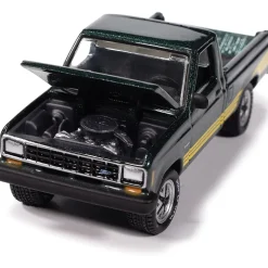 1987 Ford Ranger STX - Alpine Green W/Gold Stripes 1:64 Scale Diecast Model Truck by Johnny Lightning