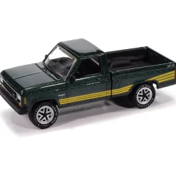 1987 Ford Ranger STX - Alpine Green W/Gold Stripes 1:64 Scale Diecast Model Truck by Johnny Lightning