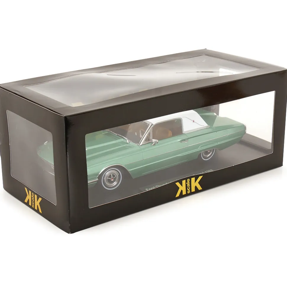 1966 Ford Thunderbird - Green & White 1:18 Scale Diecast Model Car by KK Scale