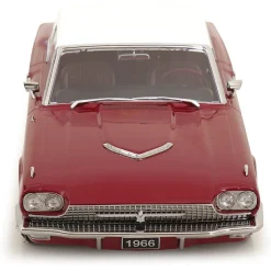 1966 Ford Thunderbird - Red & White 1:18 Scale Diecast Model Car by KK Scale