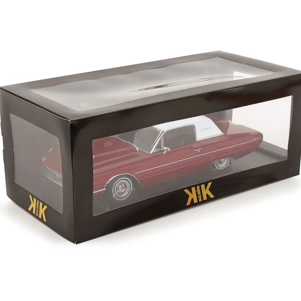 1966 Ford Thunderbird - Red & White 1:18 Scale Diecast Model Car by KK Scale