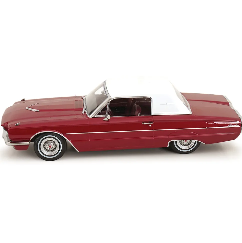1966 Ford Thunderbird - Red & White 1:18 Scale Diecast Model Car by KK Scale