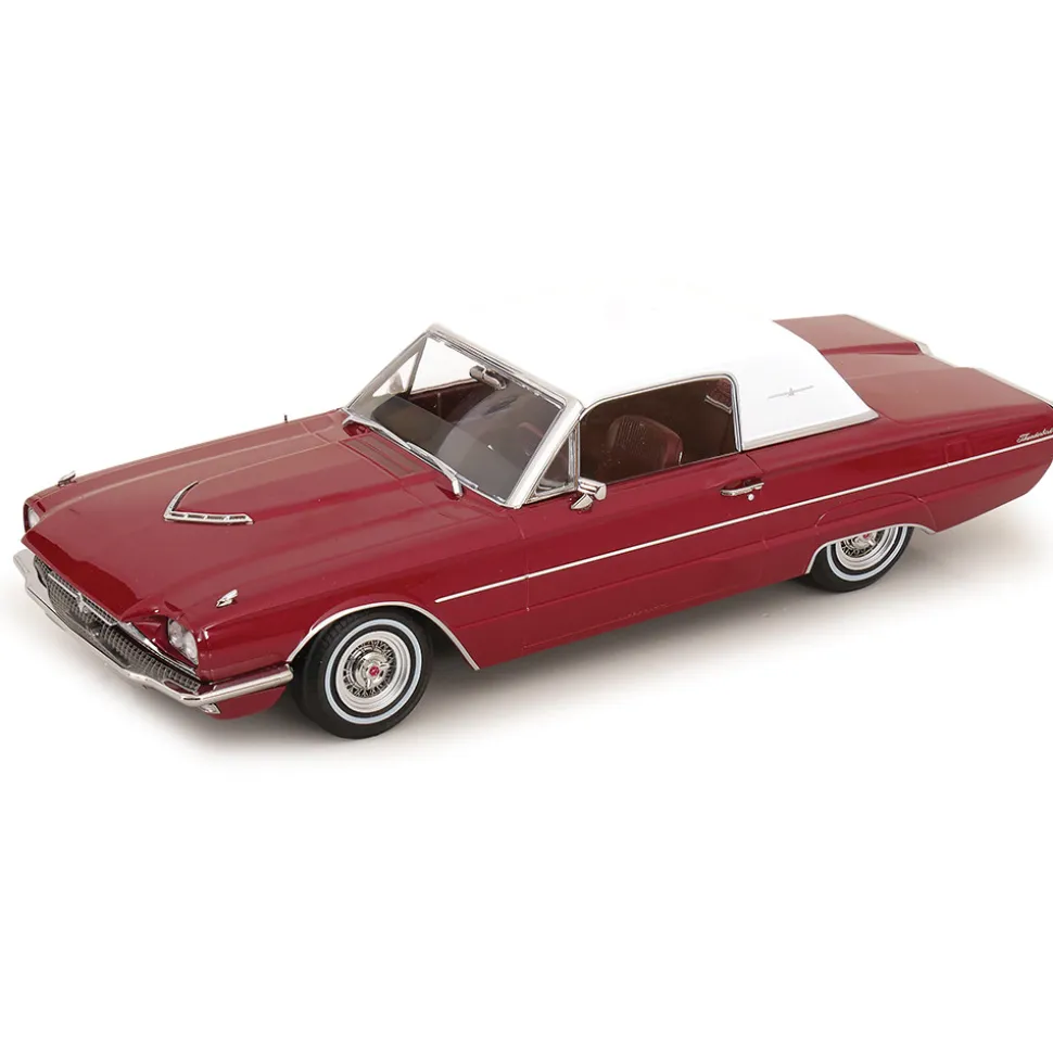 1966 Ford Thunderbird - Red & White 1:18 Scale Diecast Model Car by KK Scale
