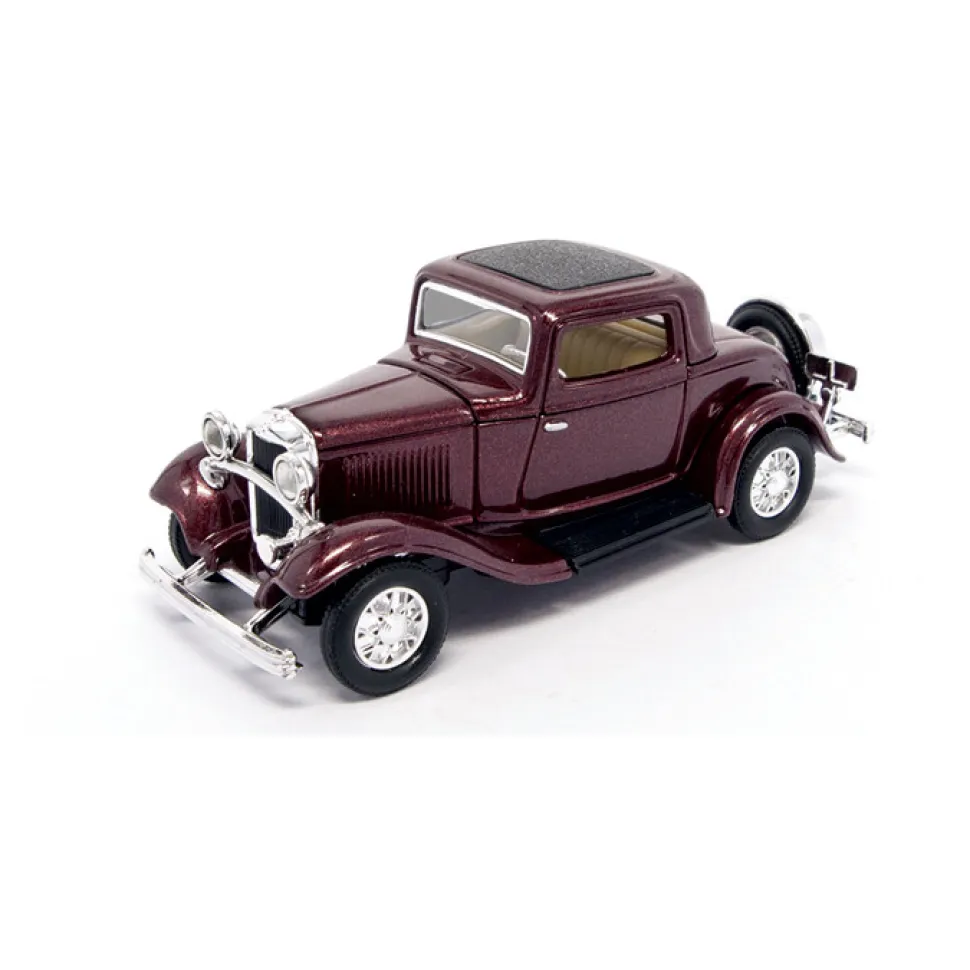 1932 Ford 3-Window Coupe - Burgundy 1:43 Scale Diecast Model by Road Signature