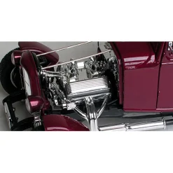 1932 Ford 5-Window Hot Rod - burgundy 1:18 Scale Diecast Model by Motormax