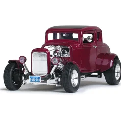 1932 Ford 5-Window Hot Rod - burgundy 1:18 Scale Diecast Model by Motormax