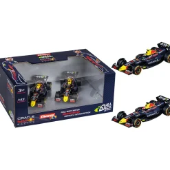 F1 Red Bull Double Action Verstappen & Perez Pull & Speed 1:43 Scale Plastic Model Car by Carrera